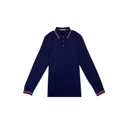 網上下單訂購長袖Polo恤  設計男裝寶藍色3粒鈕扣胸筒 Polo恤供應商 200G 218-8888 SKP209 網上下單訂購長袖Polo恤  設計男裝寶藍色3粒鈕扣胸筒 Polo恤供應商 200G 218-8888 SKP209